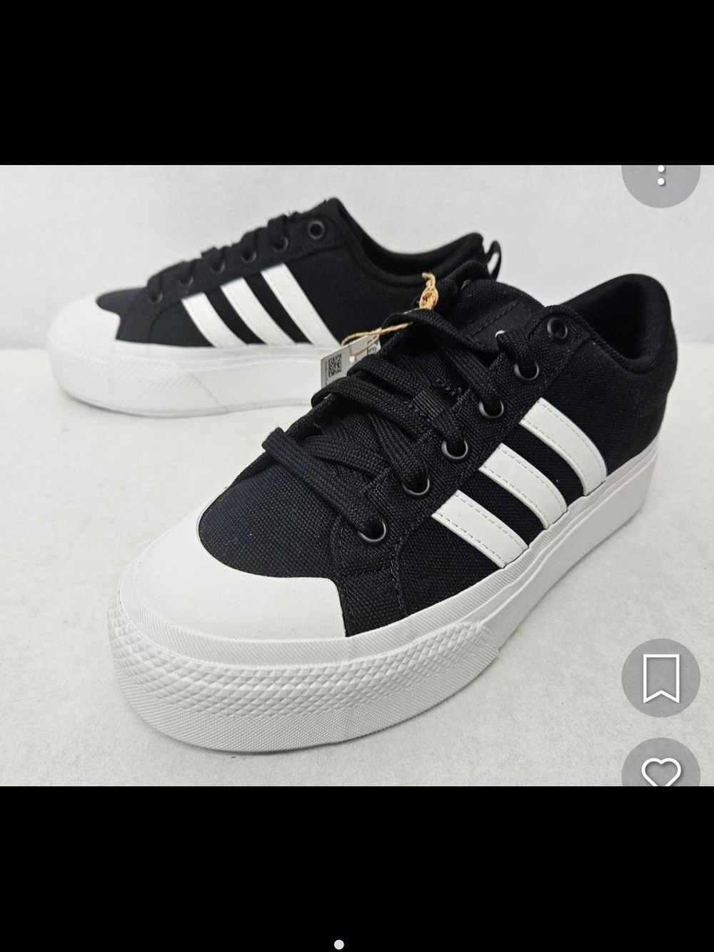 Adidas Women's Bravada 2.0 Canvas Core Black Sneaker
